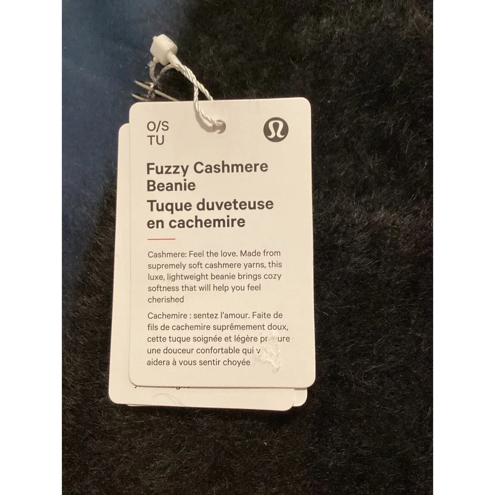 Lululemon Fuzzy Cashmere Beanie Black LU9CY6S One‎ Size NWT